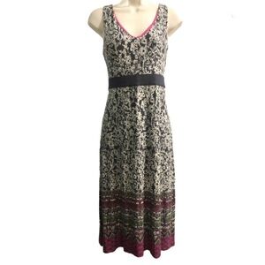 Athleta Sleeveless Midi Stretch Dress‎ Pink Grey Women’s Size MT Medium Tall